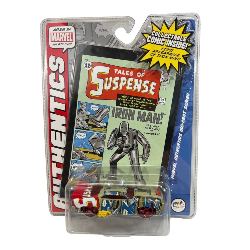 NEW Marvel‎ Comic Book Iron Man Die Cast Car 1:64 Authentics